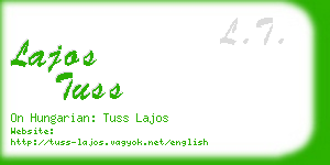 lajos tuss business card